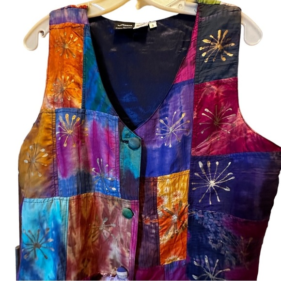Vintage Fleurs Silk Vest‎ - Picture 2 of 5